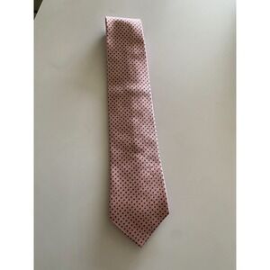 Jos A Bank Men's Silk Tie Pink Navy Micro Dot Pattern Formal Business